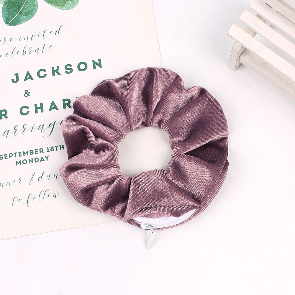 Velvet Scrunchie Collection | Stylish Hidden Pocket Design