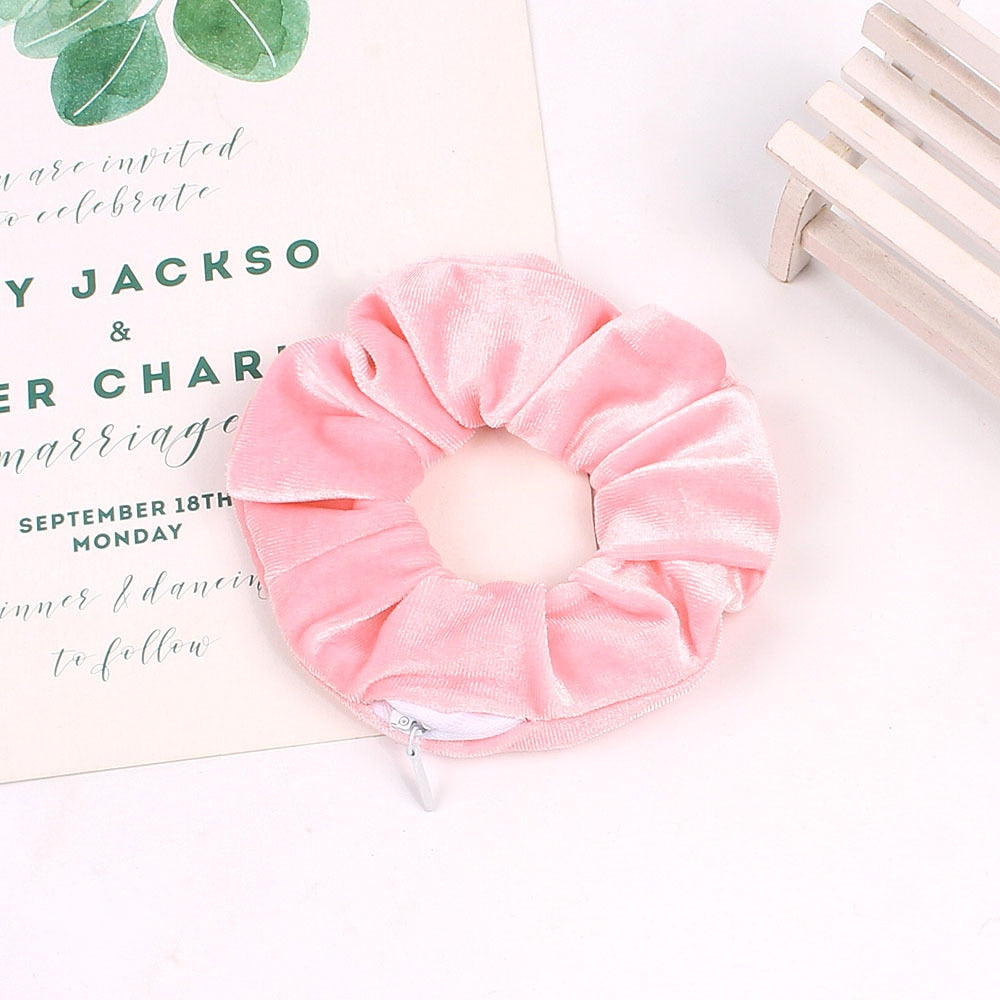Velvet Scrunchie Collection | Stylish Hidden Pocket Design